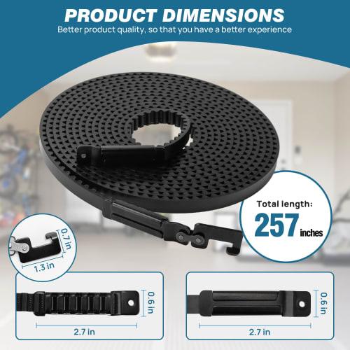 41A5434-13A Drive Belt for 8-Foot Tall Garage Doors, 256.53 Inches, Replacement Garage Door Opener Belt 41A5434-13A Compatible with Chamberlain, LiftM