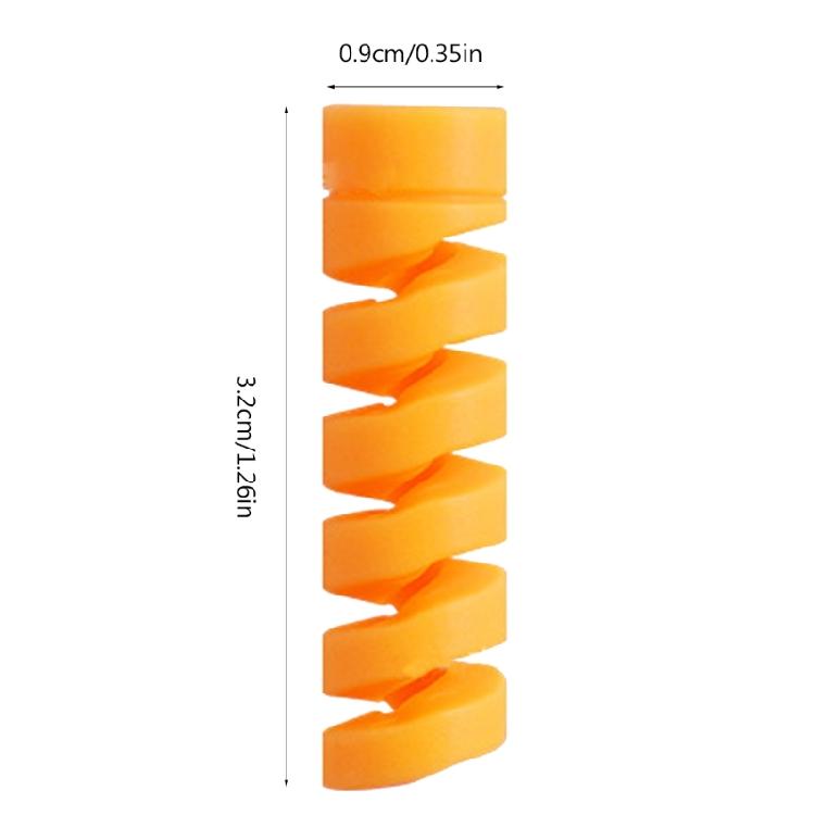 30 шт. Силиконовые спиральные протекторы для кабелей и проводов, защитные рукава для кабелей