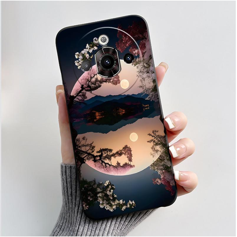For ZTE Nubia Focus Pro 5G Case Z2351N Luxury Cute Heart Rabbit Soft TPU Silicon Matte Black Phone Casing Shockproof Back Cover
