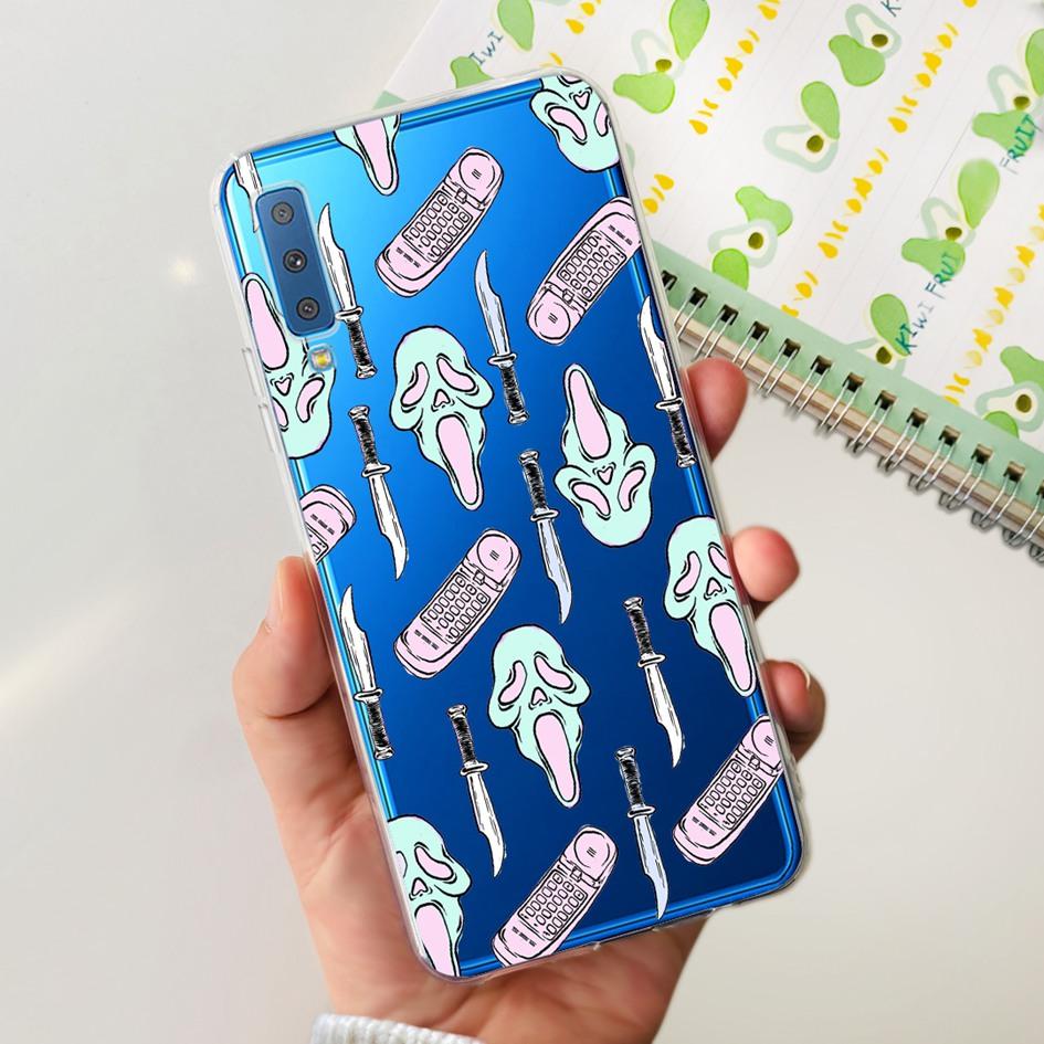 Силиконовый Чехол Для Samsung Galaxy A7 2018 Чехол A750 A750F Чехол Прозрачный ТПУ Модный Чехол Для Телефона Для Samsung A 7 2018 SM-A750F Fundas