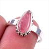 Natural Rhodochrosite Gemstone 925 Solid Sterling Silver Jewelry Ring S.7 M0w91
