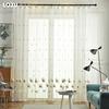 1 шт. LOZUJOJU 10-20% затемнение Ins стиль элегантный и свежий вышитый легкий белый прозрачный занавес крючком тип для гостиной спальни домашний декор