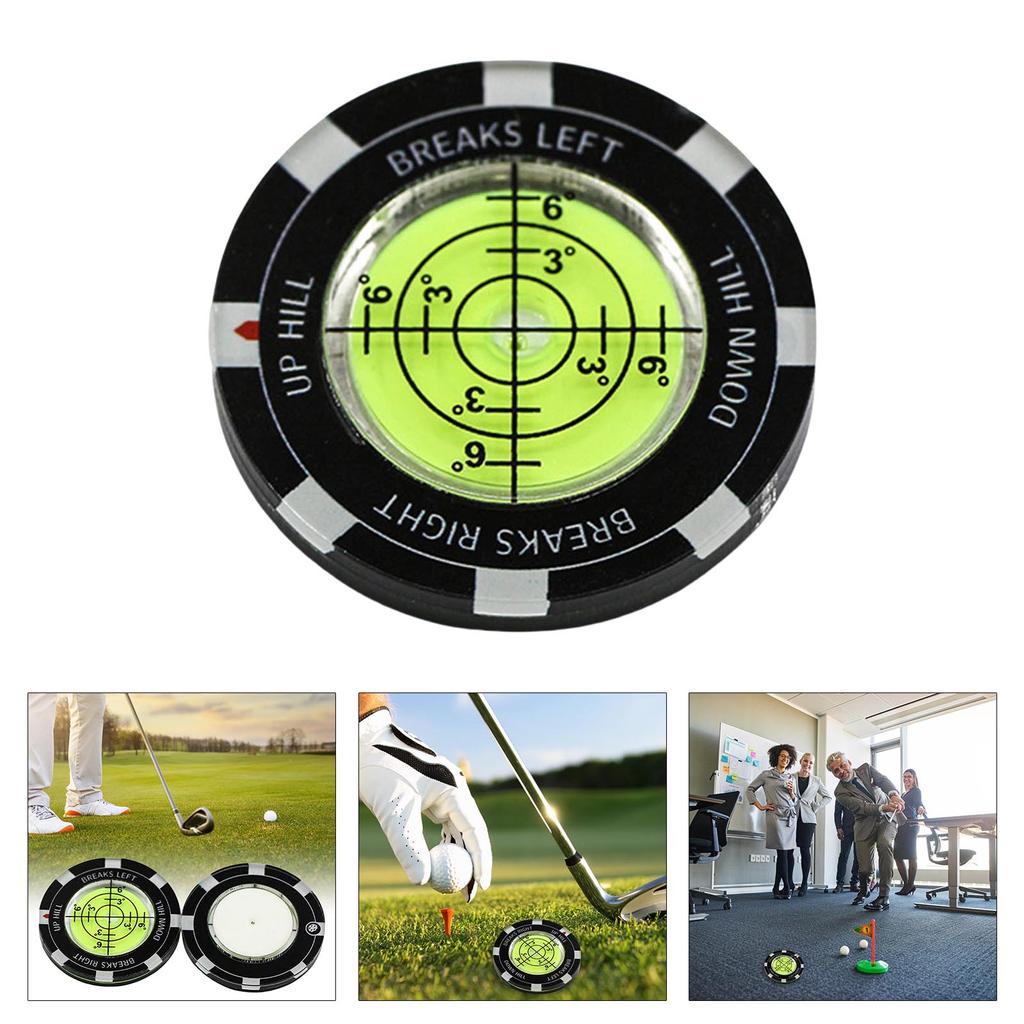 Golfs Green Reader Putt Golfball Marker Golfs Putting Aid Round Bubble Levels High Precision Reader Easy to Use