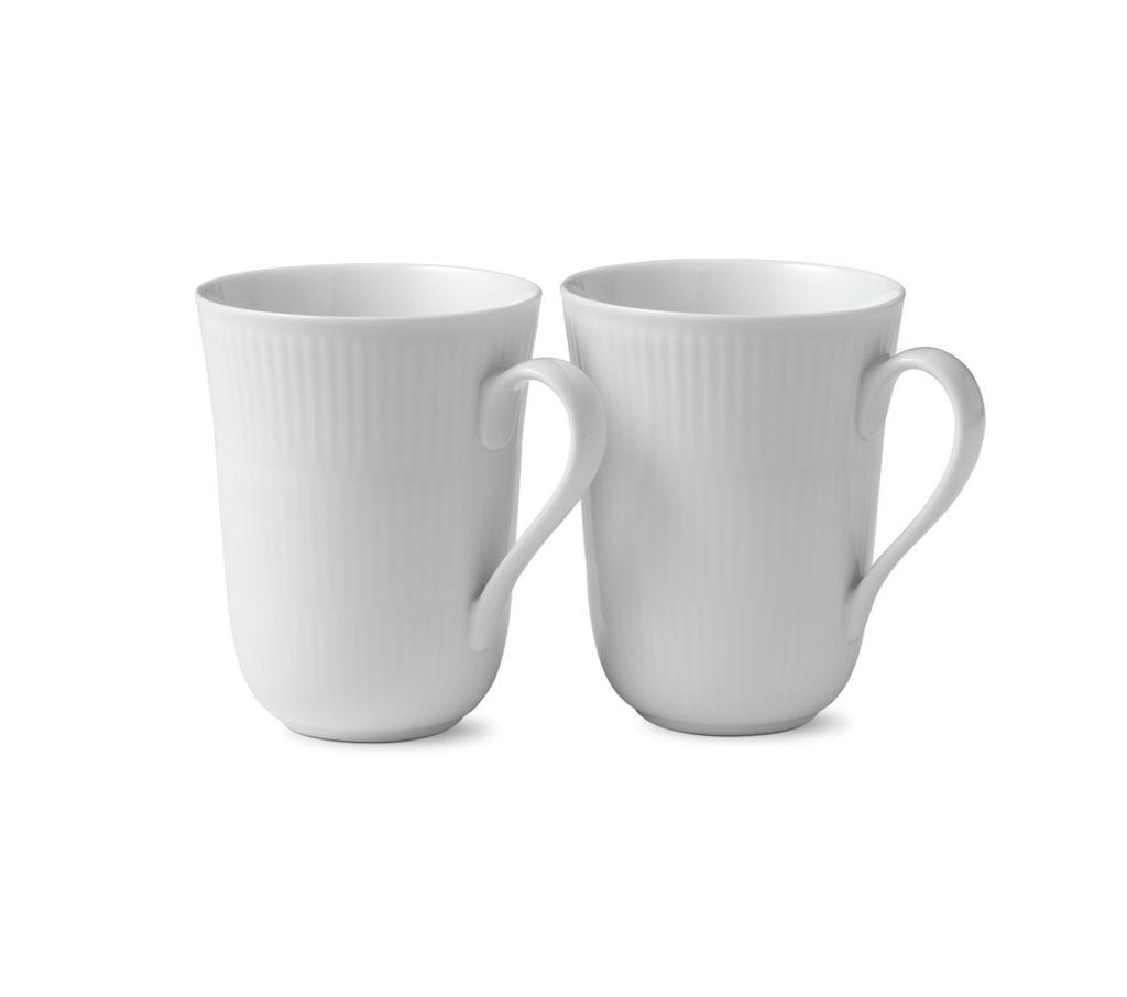 Royal Copenhagen 2408 White Plain 039 Mug 330ml Pair [Item]