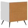 Nightstand Set of 2 White 43 x 34.5 x 47.5 cm Particleboard