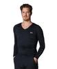 [Under Armor] Базовый слой UA Heat Gear приталенная рубашка с длинным рукавом и V-образным вырезом мужская черная модная серая MD