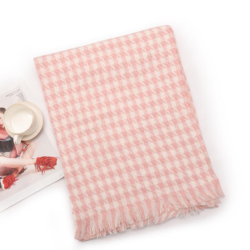 Qiandongge Scarf Women's Warm Scarf Neck Cashmere Scarf Plaid Thick Scarf Winter Explosion