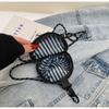 Denim Baseball Cap Crossbody Bag Earphone Storage Bag Canvas Coin Purse Mini Hat Wallet  Daily