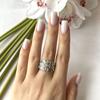 Серебряное кольцо с фианитами, вес изделия 9,99 гр (2151265)