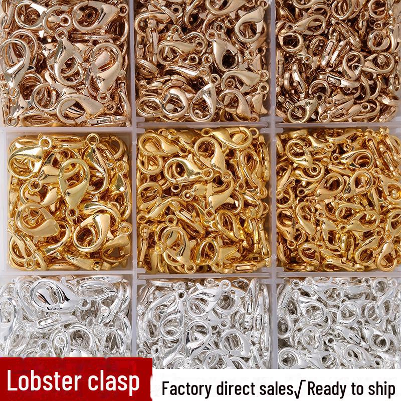 Застежка-карабин из сплава для самодельных ожерелий, браслетов, брелоков и аксессуаров для багажа