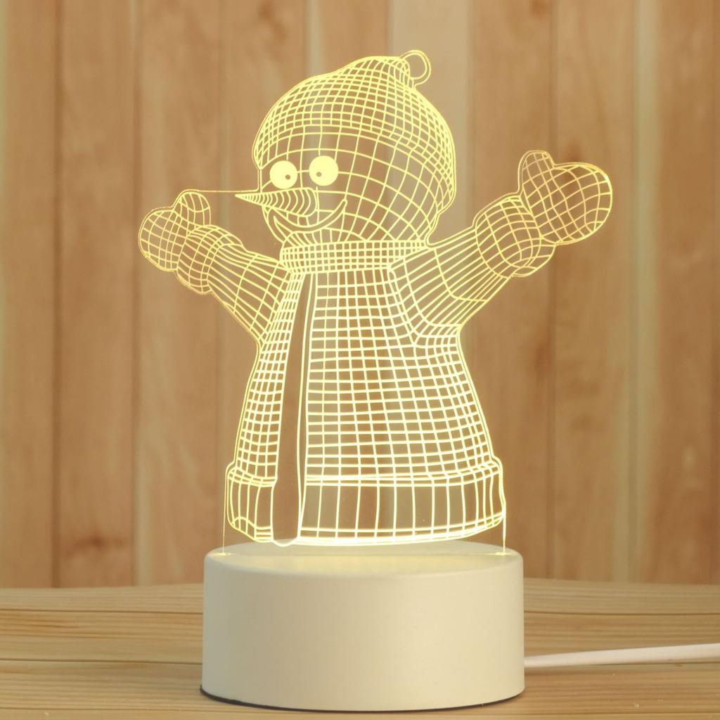 Современный индивидуальный светодиодный 3D мультфильм USB батарея акриловая доска настроение Rgb теплый свет аниме ночник Bts стол