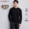 Мужской пуловер CARLI, 100% шерсть мериноса, в стиле business casual, с круглым вырезом
