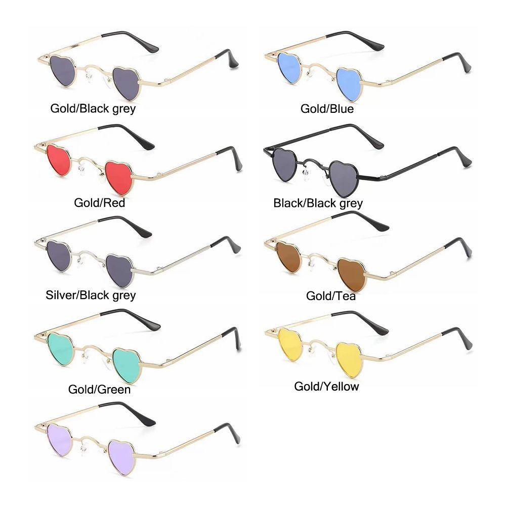 Retro Candy Color Punk Hip Hop Heart-Shaped Sunglasses Ultra-small Sun Glasses Shades
