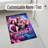 Personalized Crystal Velvet Carpet,BLACKPINK Custom Printed Name, Plush Area Rug For Home Indoor Decor