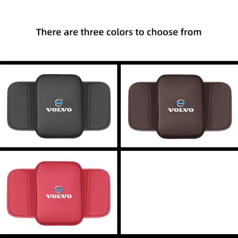 Car Arm Rest Pads Leather Auto Armrest Cushion With Storage Pocket For Volvo XC90 V90 V60 XC60 V40 EC40 EX40 S80 S60 S90 C40 XC4 KW0
