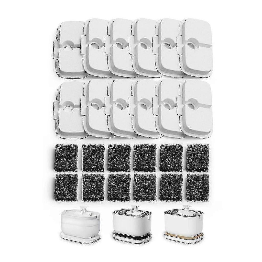 Pet fountain replacement filters for Dockstream WF105 - 12 pack