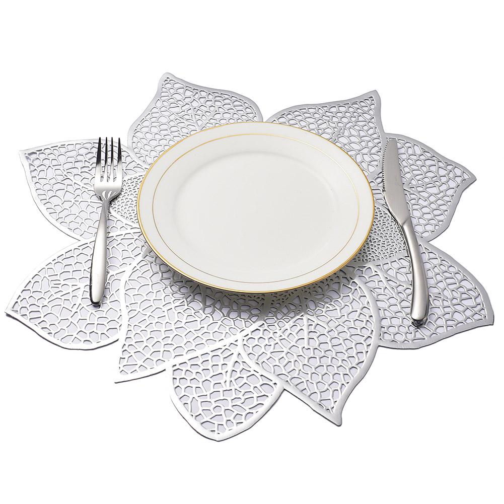 Полый цветочный коврик для столовых приборов, коврик для чашки, тарелка, подставка, противоскользящий праздничный декор