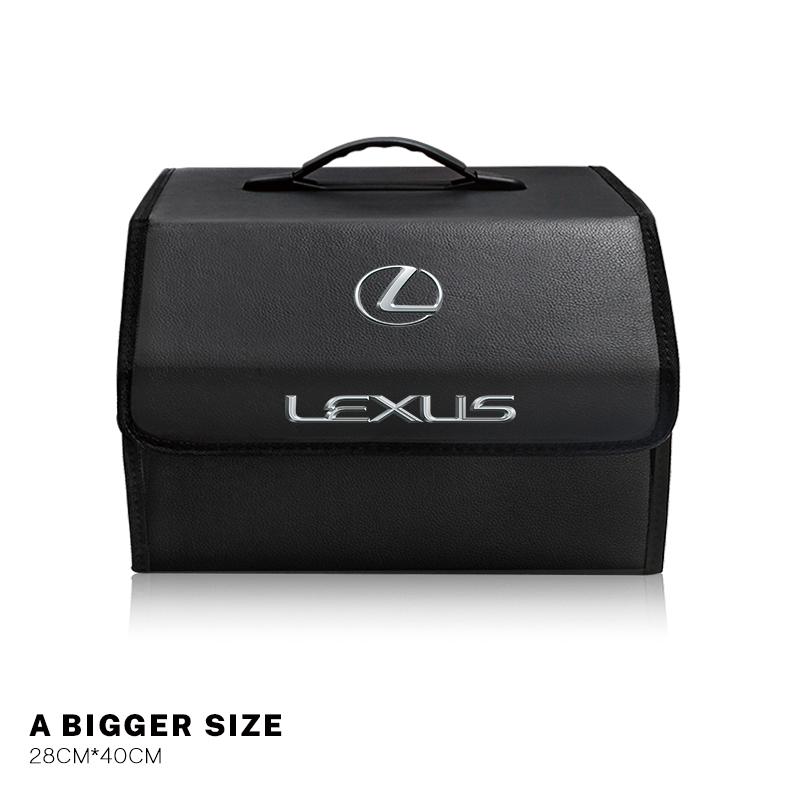 Car Trunk Leather Storage Box Foldable Auto Organizer Bag For Lexus F SPORT GS GX IS LS LX CT LC LBX NX RX 350h 450h ES UX 300e