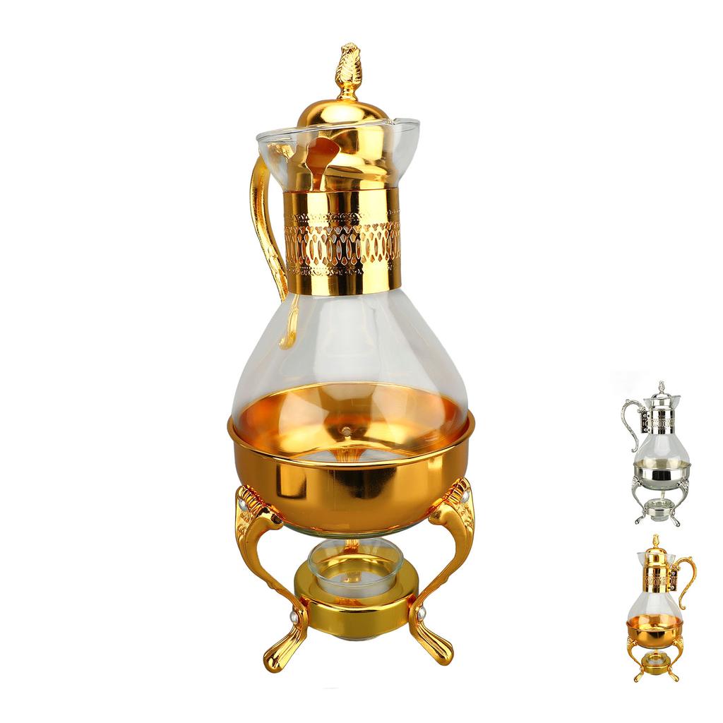 Набор стеклянных кофейников, подогреваемый кувшин для воды с крышкой и чашкой, чайник для горячего и холодного чая в винтажном стиле для H