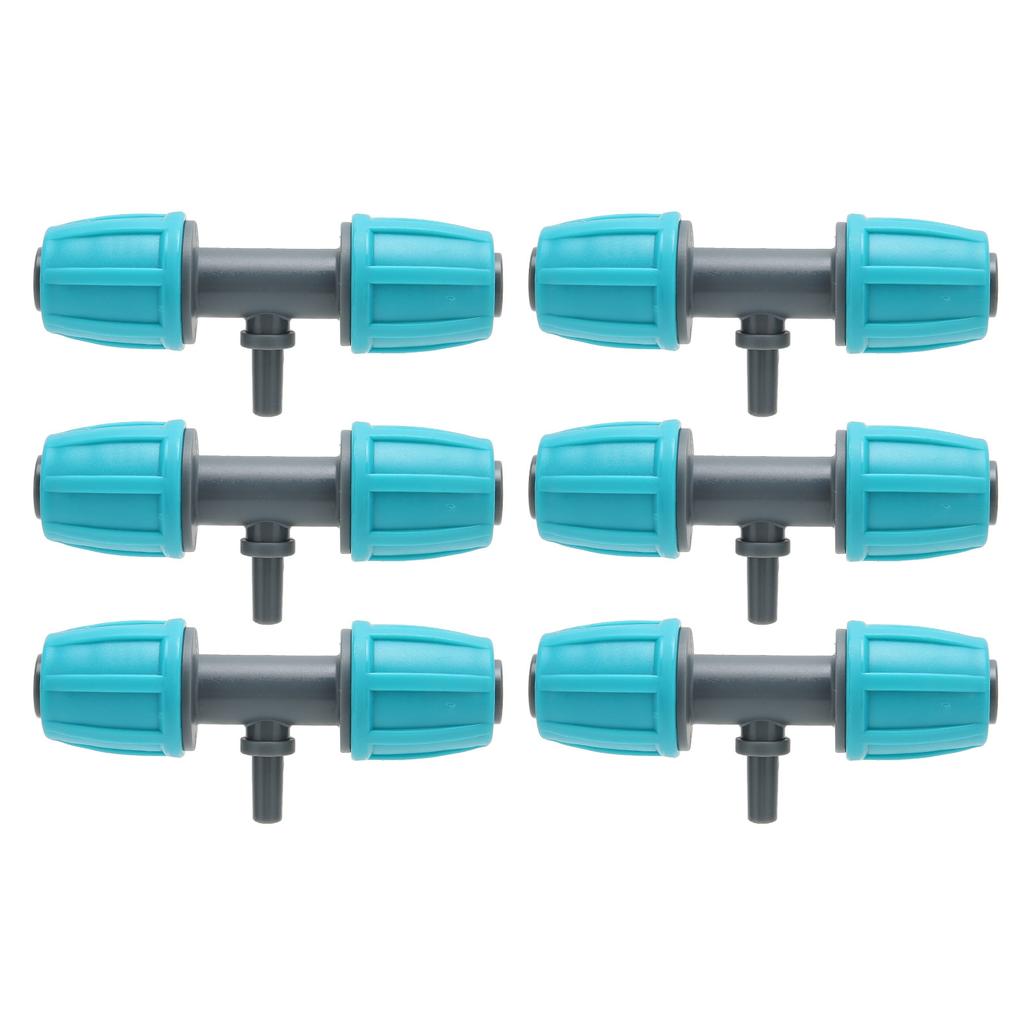 10PCS 16mm To 4/7 Barbed Tee Irrigation Tube Reducing Tee Connector Fitting for Garden Courtyard