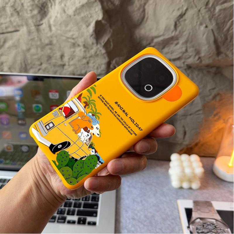 For IQOO 15 Ultra 15R/13/12 NEO 11/Neo 10 Z10 Z11 Turbo Z9 "Animal Holiday" Micro Matte Hard Phone Case/ Z9X Z8X Z7i NEO 9 Half Wrap Shockproof  Cover