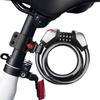 Велосипедный замок со светодиодным тросом 1200 мм без ключа включает свет, противоугонный замок, длинный, 4-значный циферблат, необходимый, настраиваемый, кронштейн, портативный, крепится на тросе