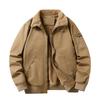 Fashion Men Fleece Warm Bomber Jackets Winter Parkas Quality Male Cotton Multi-pockets Cargo Jackets Outdoor Tooling Coats