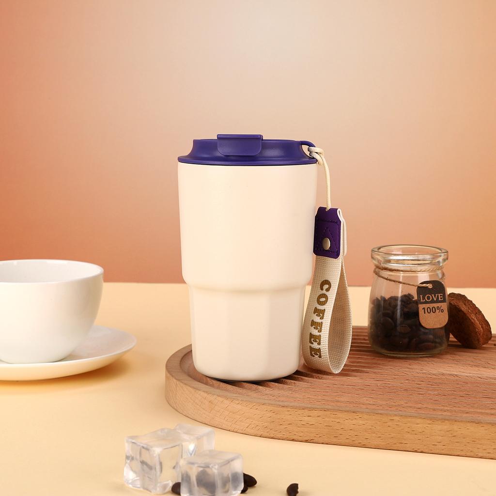 Новая восьмиугольная кофейная чашка из нержавеющей стали с двойным слоем вакуума будет перевозить сопровождающую чашку веревочную машину