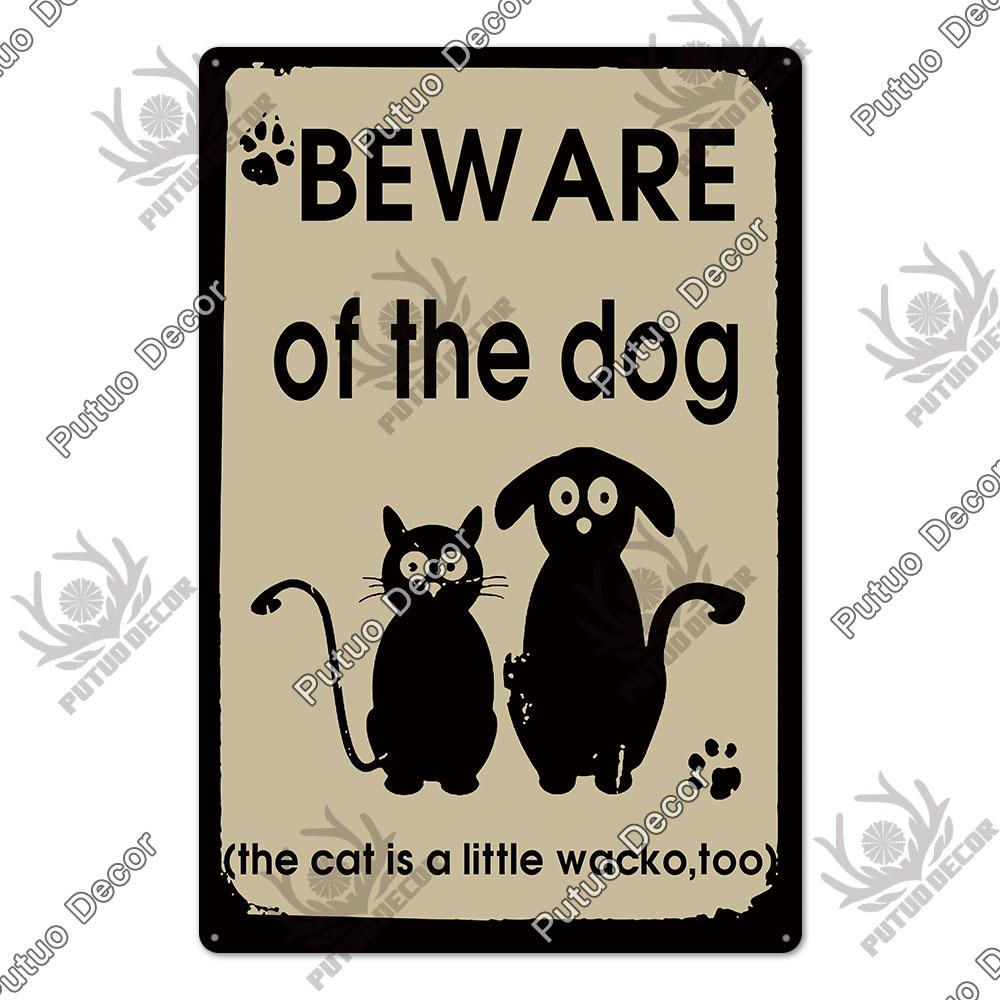Декор Смешной знак кошки Винтажный металлический жестяной знак Прекрасный плакат о дружбе Аксессуары для кошек Гнездо любителя кошек Украшение стены дома