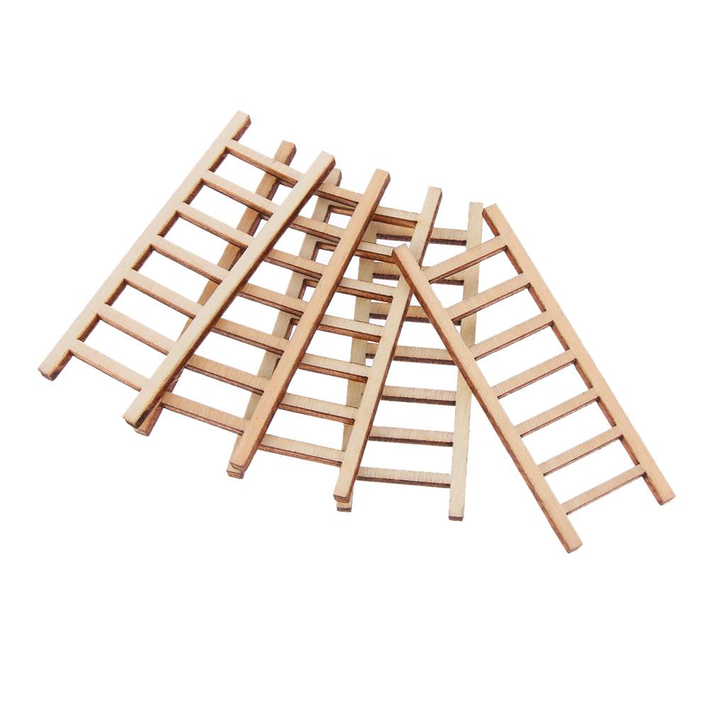 Принадлежности Ручная работа Миниатюрная деревянная лестница Домашнее украшение Садовое украшение Микроландшафт