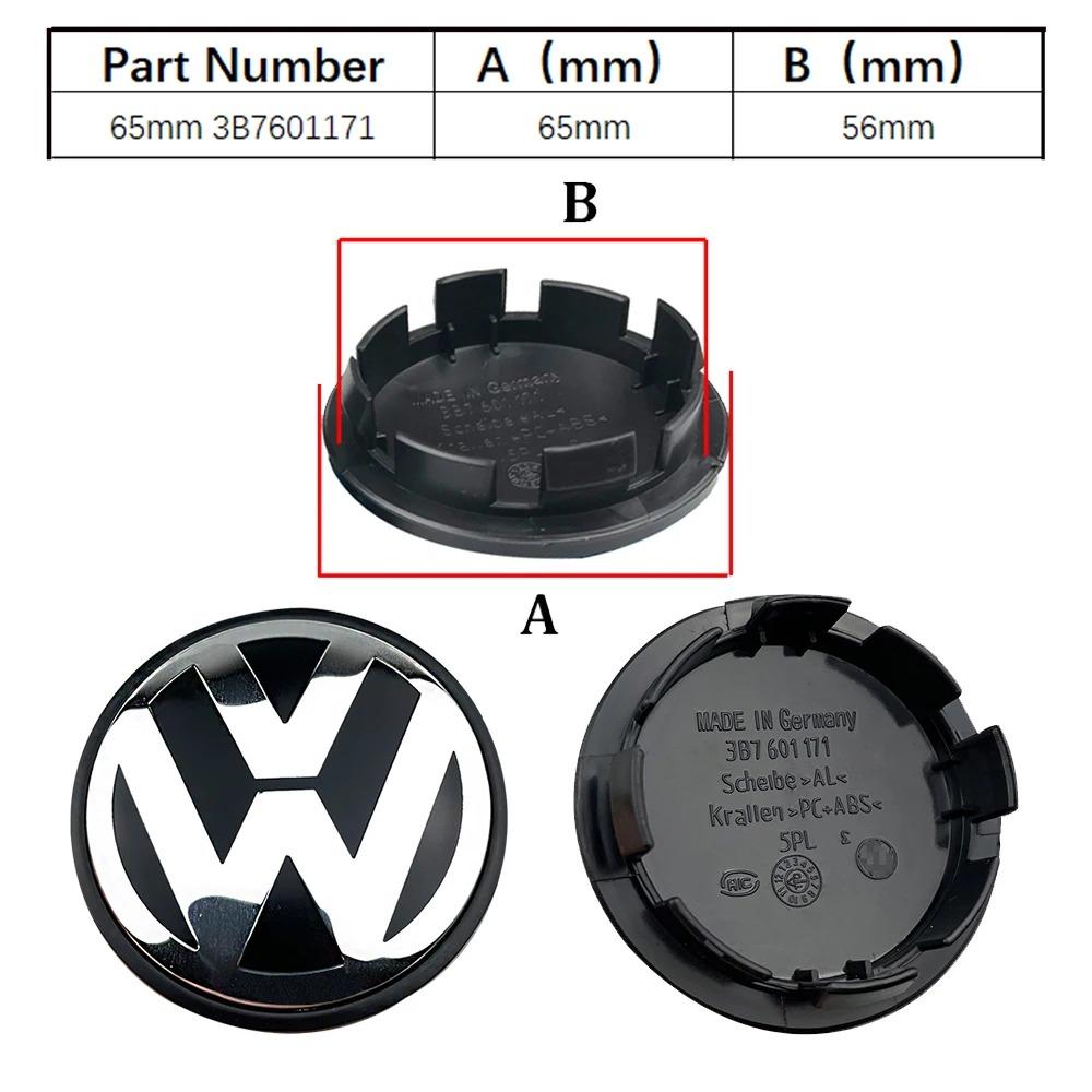 2026 Hot GT 4pcs Set Car Wheel Center Caps 55mm-76mm Hubcap Covers for VW Volkswagen Jetta MK5 Golf Passat - Styling Wheel Center Caps