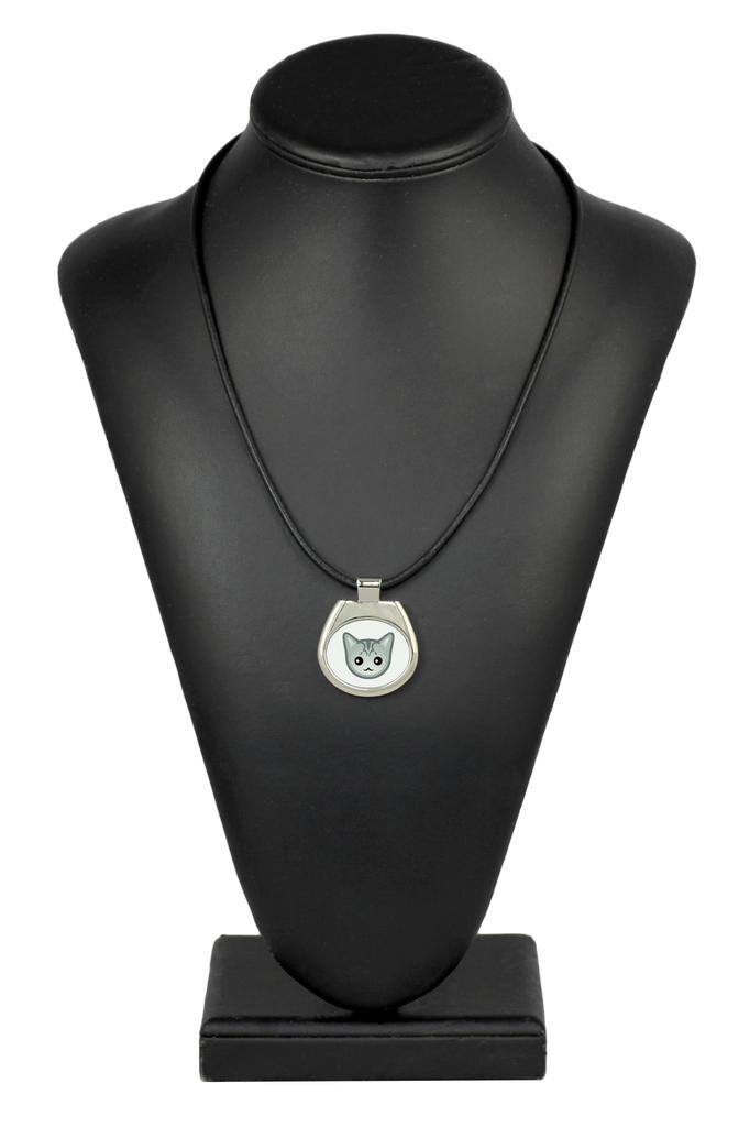Burmilla - pendant necklace with graphic on a chain strap by Art-Dog brand