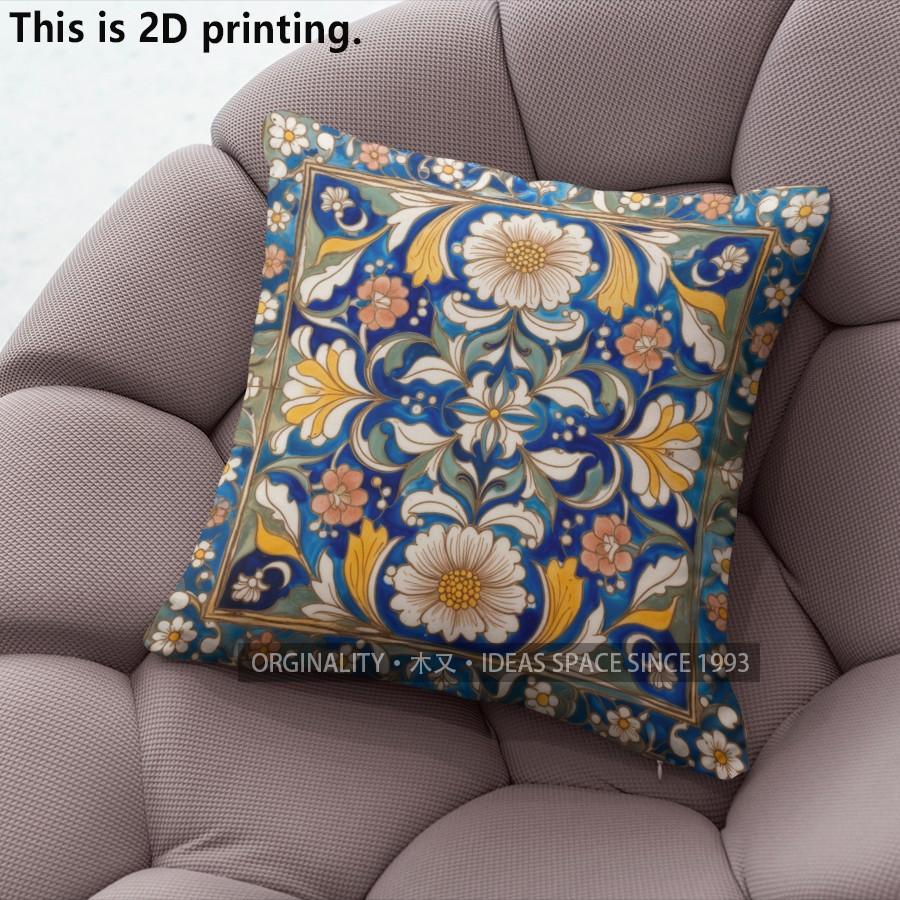 Bohemian Floral Vintage Pillow Covers Pattern Cushion Cover Suitable for Sofa Bedroom Car Pillow Cover