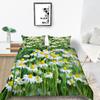 Small Daisy Series Polyester Quilt Cover Pillowcase Two or Three Piece Set 3D Digital Printing