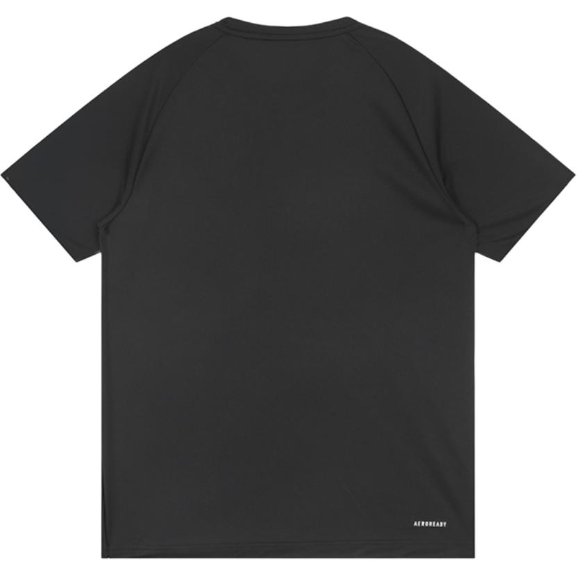 Adidas Мужские футболки с круглым вырезом в полоску и принтом, черные H28925