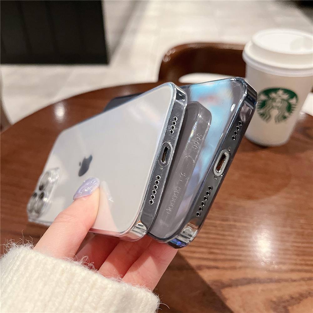 Прозрачный ультратонкий противоударный жесткий чехол с полной защитой для Iphone 13 12 Pro Max 12pro 13pro, кожный покров со стеклянной пленкой для объектива