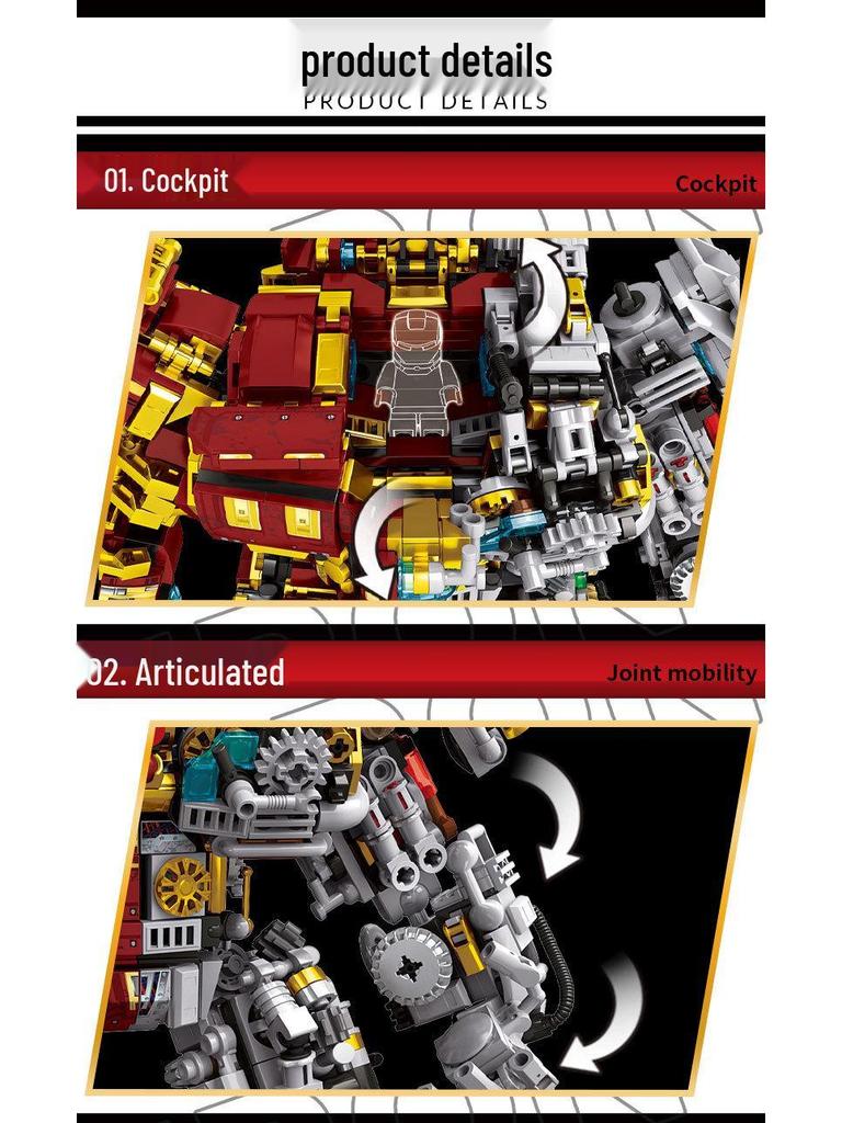 Совместимые Железные Меха Герои Строительные Блоки - Мелкие Детали Развивающие Игрушки для Детей
