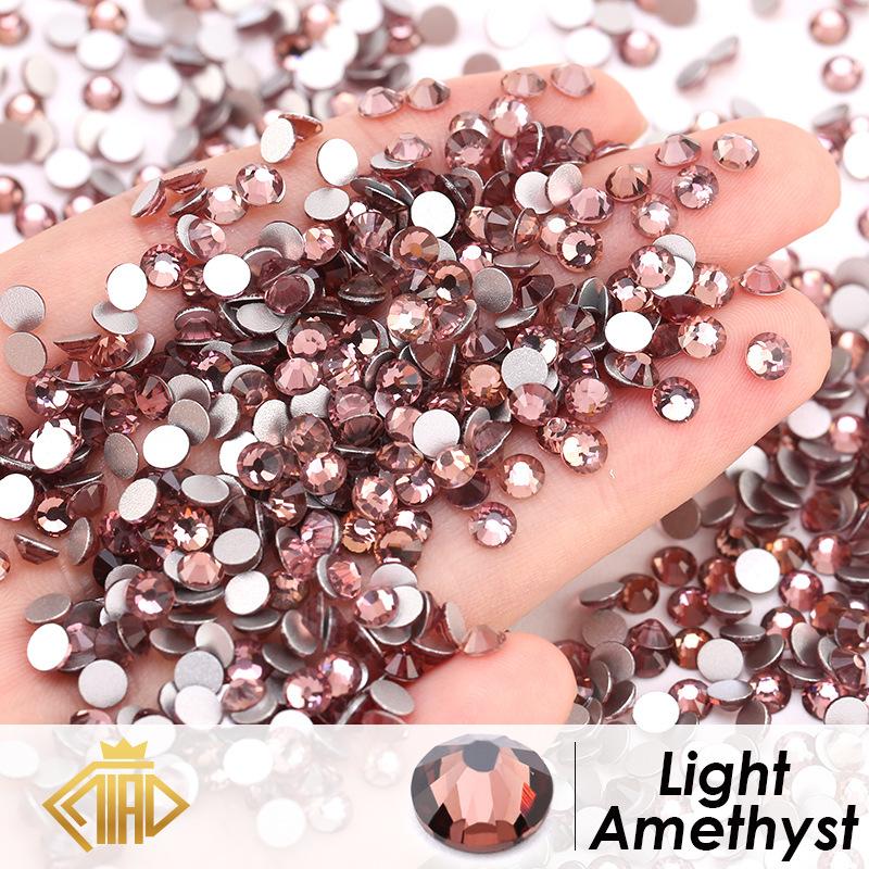 Glass Flat Bottom Drill 1440 Nail Drill Electroplated Rhinestone Diy Accessories Nail Drill Jewelry Accessories Sticker Drill