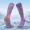 1 пара зимних лыжных носков для женщин, теплые носки для походов, высокие до колена, хлопковые носки для сноуборда, катания на лыжах и велоспорта на открытом воздухе