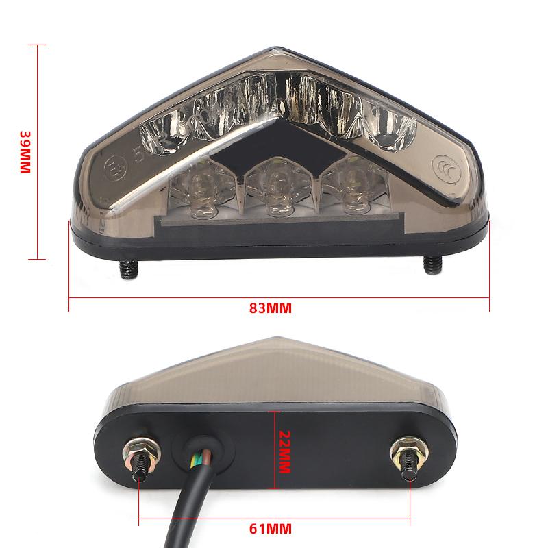 Mini Motorcycle LED Tail License Plate Light 12V Rear Brake Lamp For Pit Dirt Bike Derbi Rieju RR Suzuki DRZ Moto Stop Taillight
