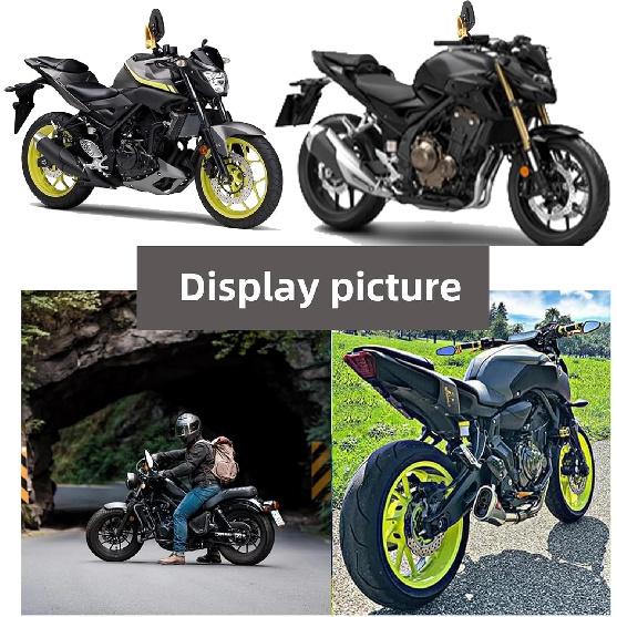 Мотоциклетные зеркала 7/8", Зеркала заднего вида на конец руля, Совместимы с Honda Grom, Ducati, Suzuki, Yamaha, Kawasaki и другими(ЗОЛОТО)