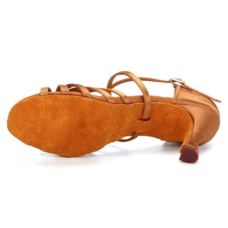 Женская обувь для латинских танцев, обувь для бальных танцев сальса, танго, на низком каблуке, мягкая подошва, каблук 7 см