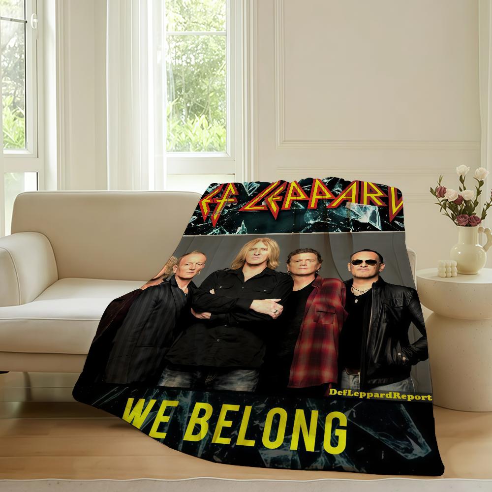 Rock band D-defleppardS Blanket For Sofa Office Bed Plane Travel Sleep Read Relax Camping Soft And Warm