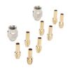 10PCS Drill Chuck Collet Set Brass Electric Drill Keyless Bit Collet Chuck Fast Change Adapter Tool for Replacement