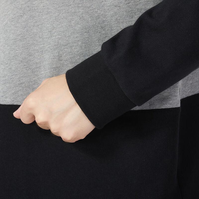 Nike Retro Sports Breathable Long Sleeve T-Shirt With Spliced Brand Logo And Dropped Shoulders Men Tops Grey FB7798-100