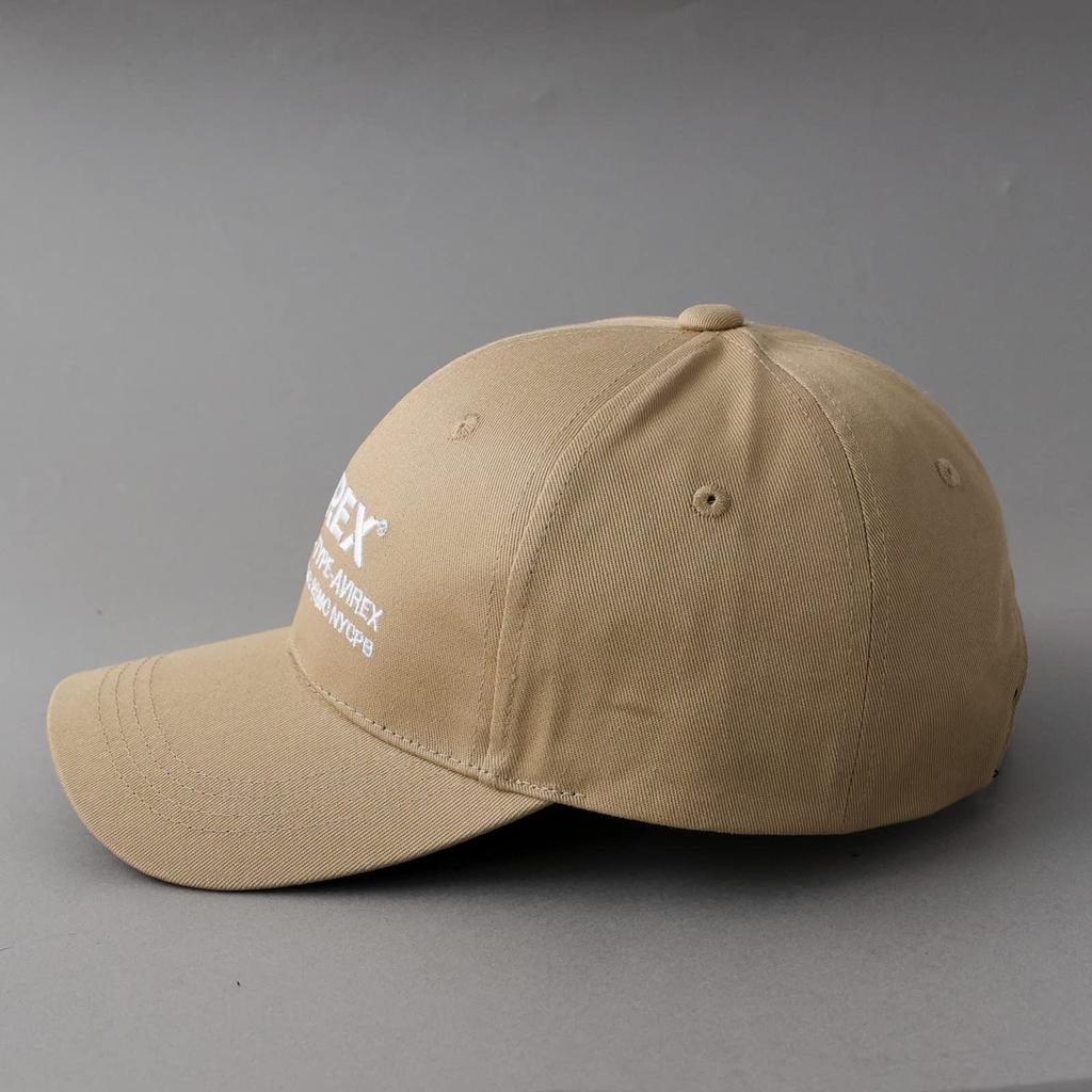 НУМЕРАЦИЯ Военная 6-панельная кепка Бейсболка Шляпа Хлопковая кепка Поло Кепка Низкая кепка Полная кепка Бесплатно [Avirex] Мужская (JP, Алфавит, Размер, Бежевый)