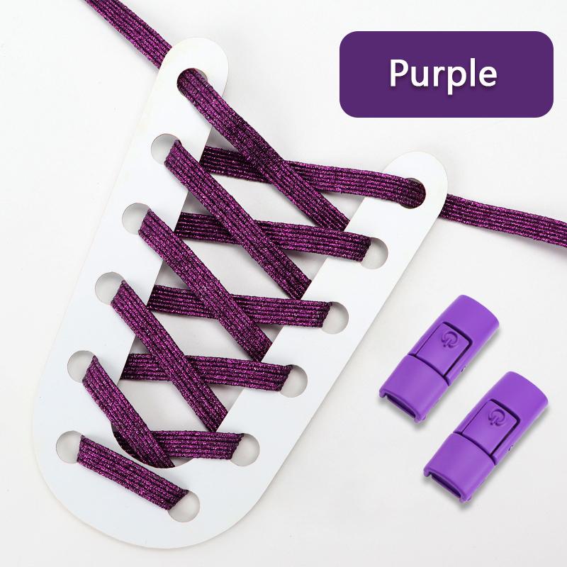 Новые красочные шнурки для обуви без завязок, эластичные шнурки, кроссовки для детей и взрослых, блестящие шнурки без завязок для обуви, аксессуары