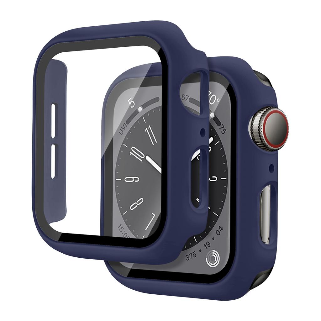 Стекло+Чехол для корпуса Apple Watch 46мм 44мм 40мм 45мм 41мм 42мм 38мм Аксессуары Защитное стекло для экрана iwatch series 10 9 8 7 6 5 3 SE