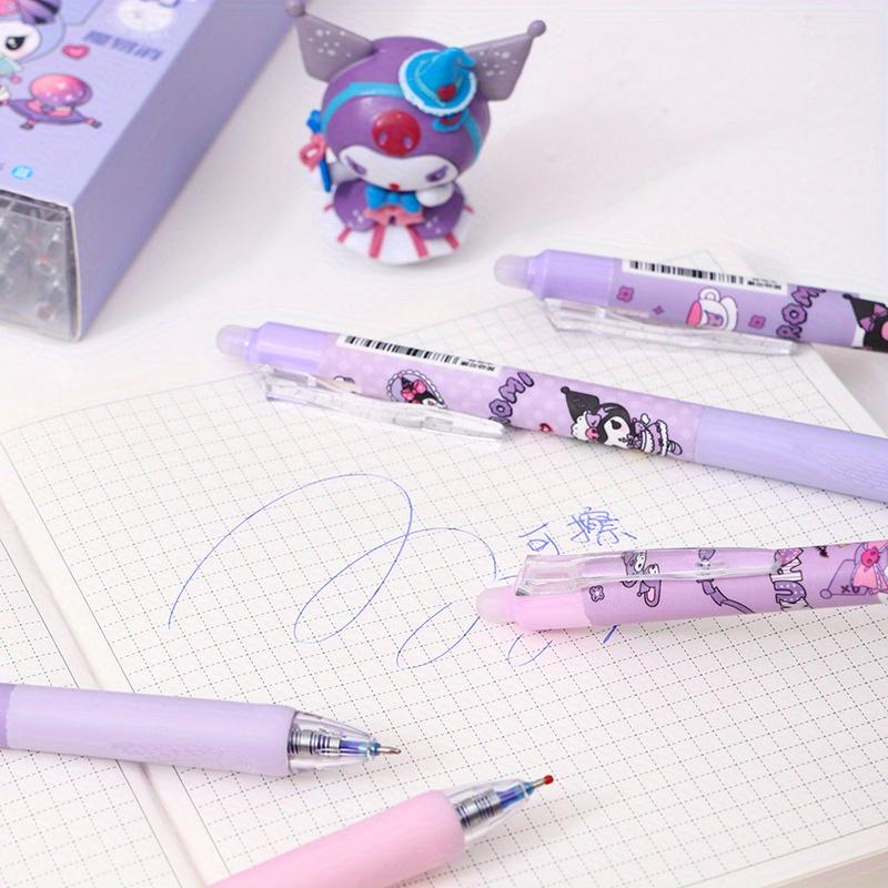 Sanrio 12 шт. 0,5 мм Куроми Милый Эльф горячих стираемых нажимных ручек мультяшная форма нейтральная ручка ST головка пишет плавно синий