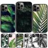 Чехол-накладка с рисунком тропических пальмовых листьев для iPhone 17 Air 15 16 Pro Max 14 13 12 11 Pro Max Plus Coque